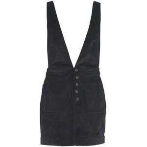 Free people black corduroy skirt dress